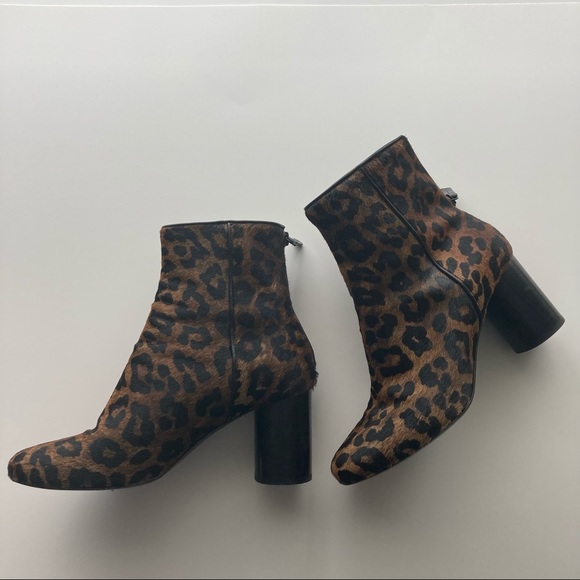 Sandro Sacha Leopard Ankle Boots - Picture 10 of 14